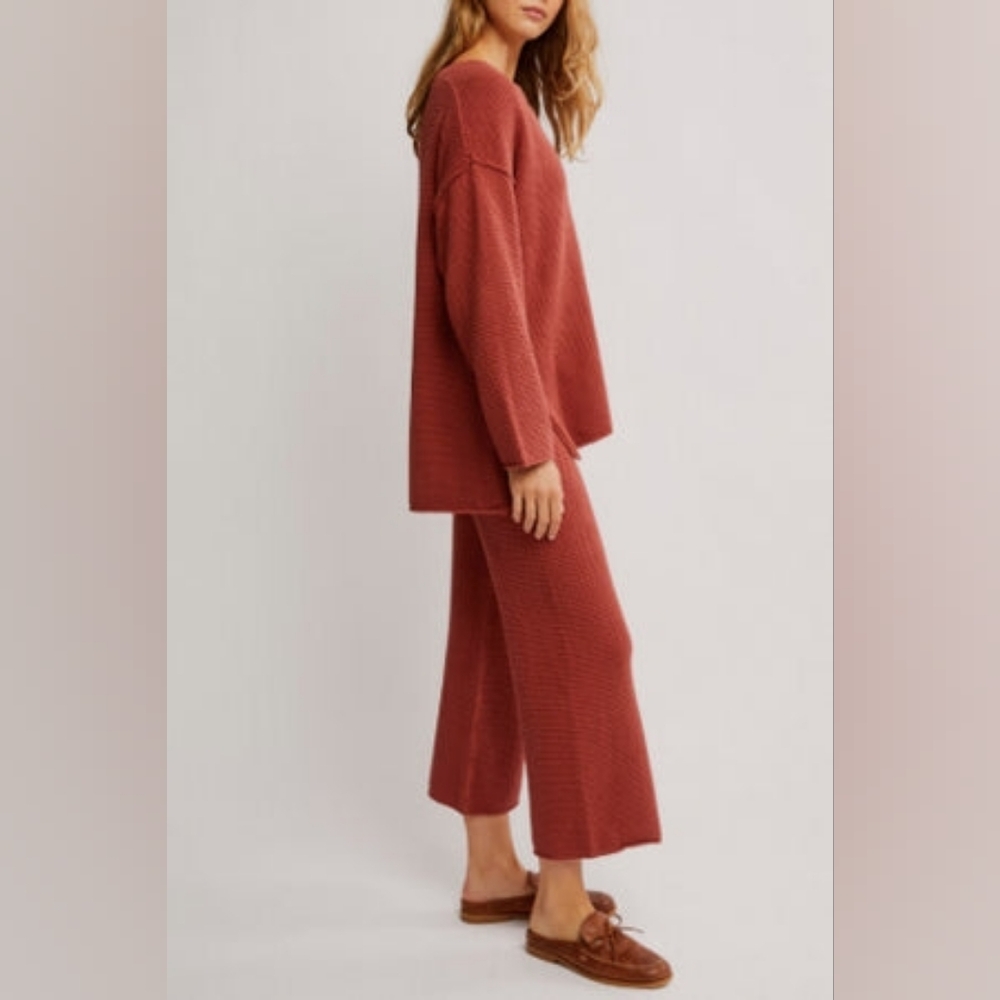 🪷NWT Free People FP Beach Free-est Hailey Sweater Set In Canyon Sunset XS🌙 - Picture 3 of 8